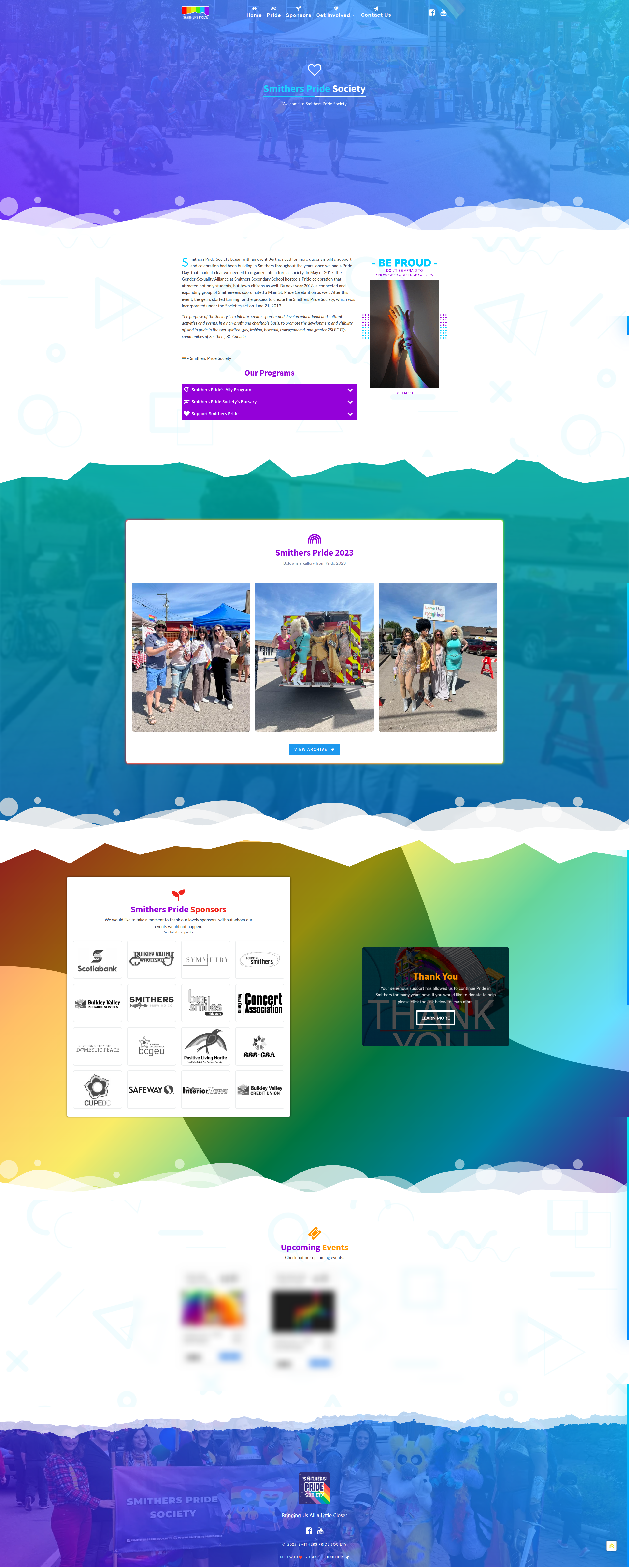 Smithers Pride Website Preview